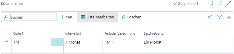 Kulanzfristen